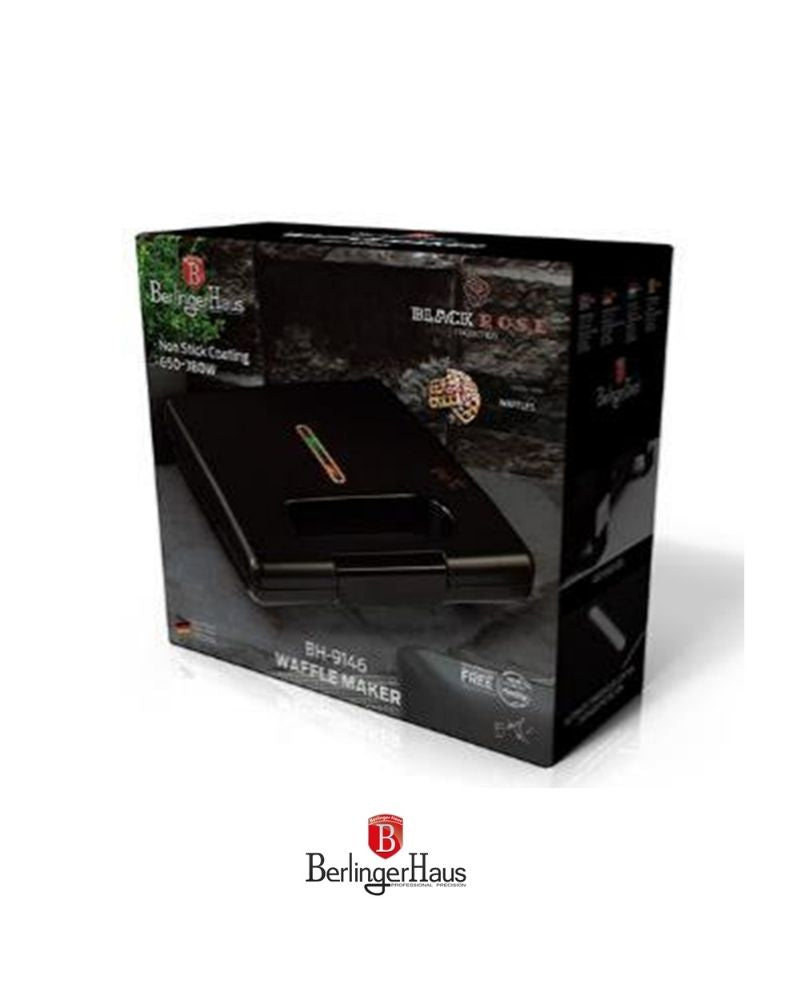 BerlingerHaus Black Rose Waffle Maker