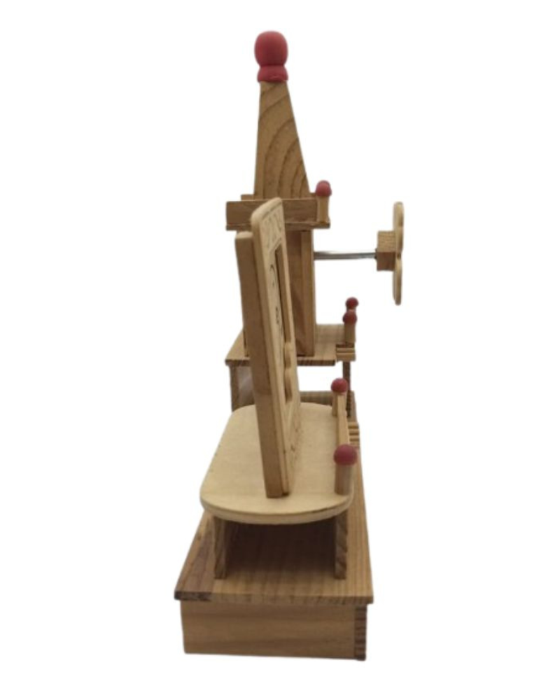 Merlin Love Message Wood Music Box Figurine 19*6.5*22cm