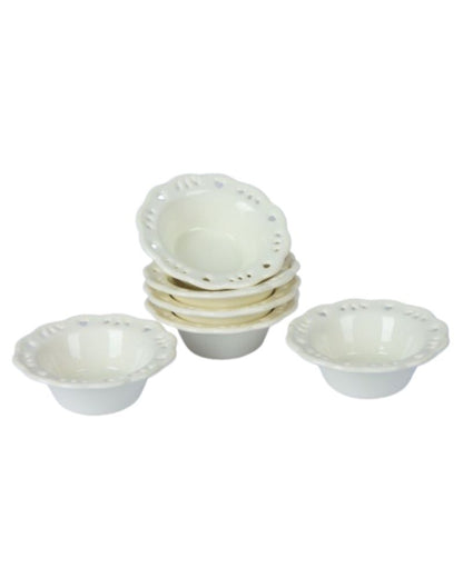 6pcs Round Bowls Embossed 14cm