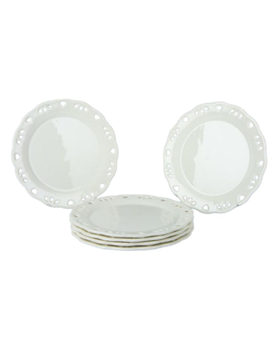 6pcs Round Plates Embossed 26.5cm