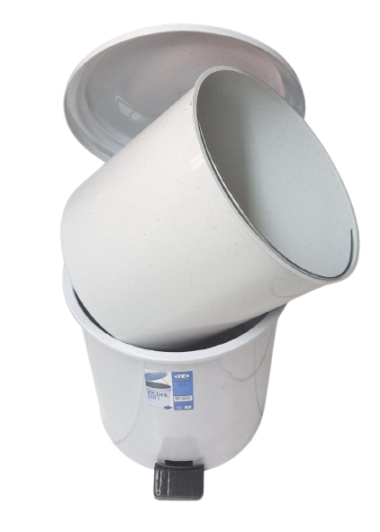 Step-On Grey Wastebasket 12LT