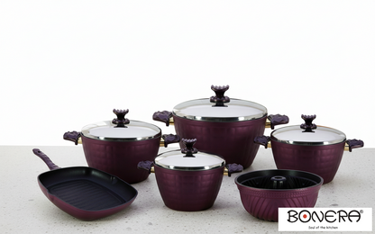 Bonera Valentino 10 Pcs Set Bordeux with Cake