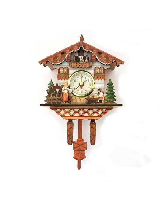 Merlin German Town Chalet Battery Operated Cuckoo Clock
