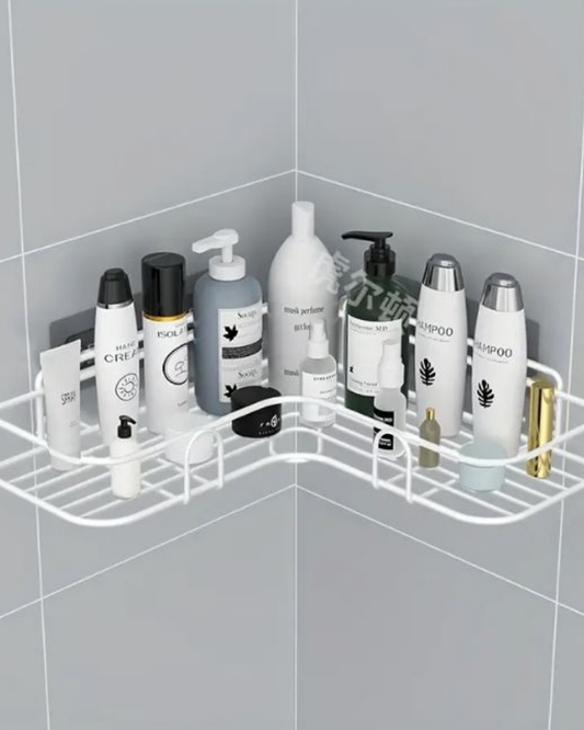 Reinhaus Chrome Plated Bathroom Corner Rack 31x23x6cm