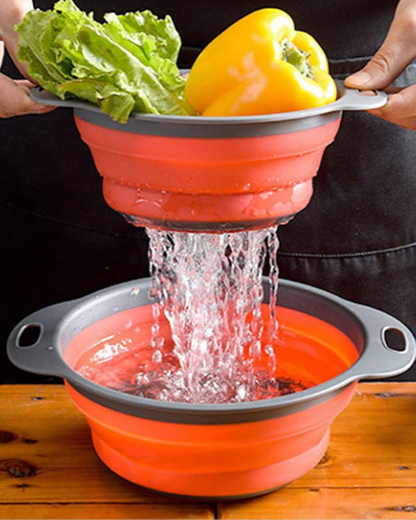 Reinhaus Orange Retractable Big  strainer 29.5*23.5*9.5cm