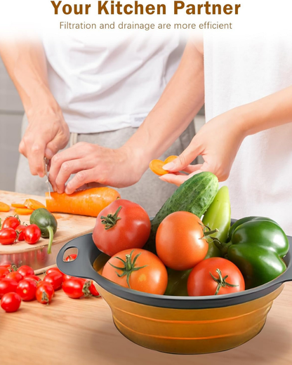 Reinhaus Orange Retractable Big  strainer 29.5*23.5*9.5cm