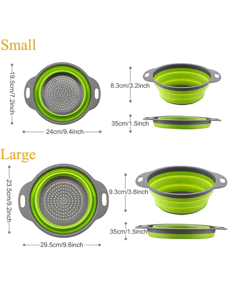 Reinhaus Green Retractable Big  strainer 29.5*23.5*9.5cm