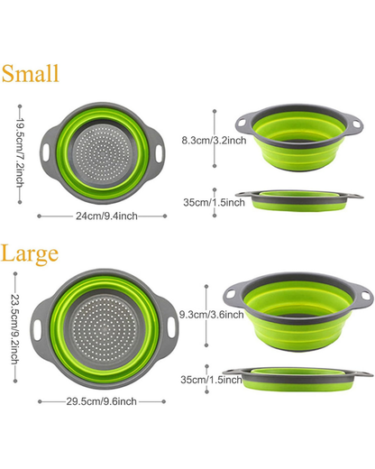 Reinhaus Green Retractable Big  strainer 29.5*23.5*9.5cm