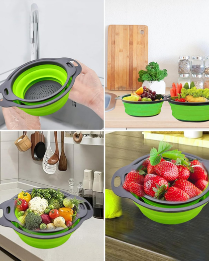 Reinhaus Green Retractable Big  strainer 29.5*23.5*9.5cm