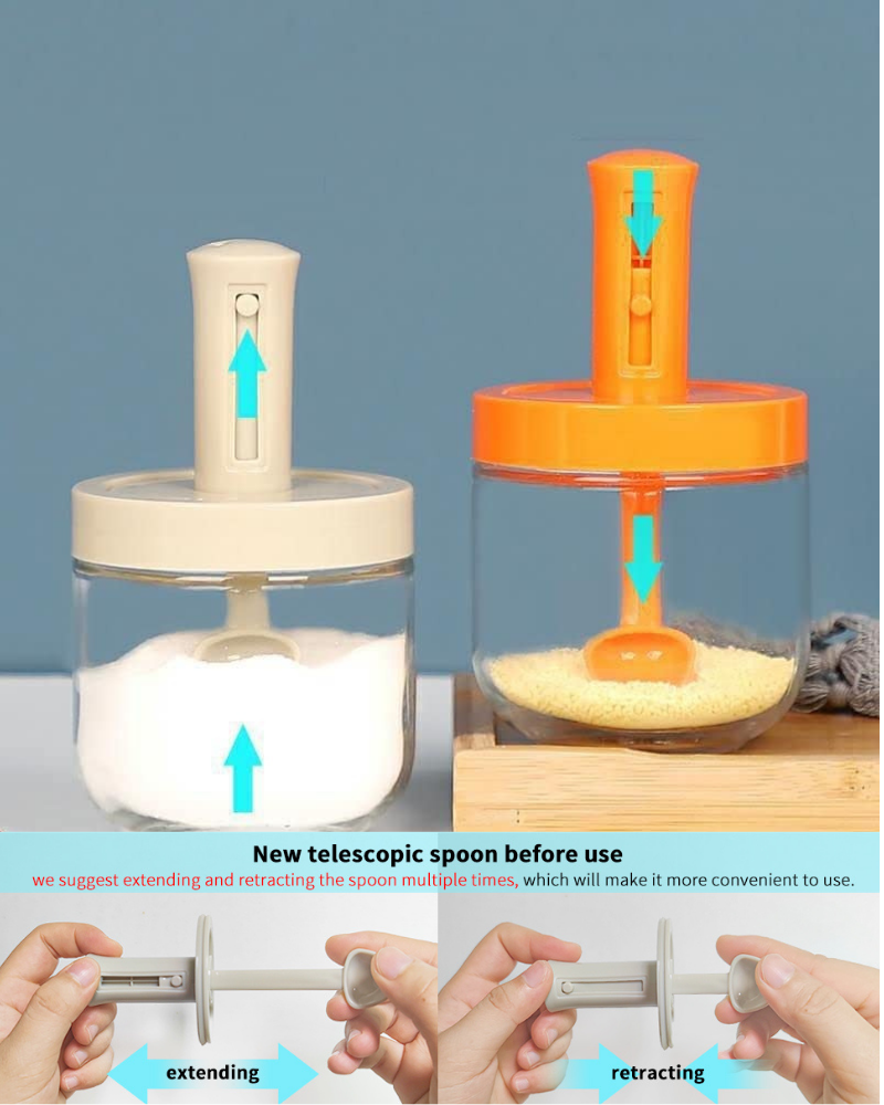 Reinhaus Airtight Lid Seasoning Bottle with Spoon 300ml