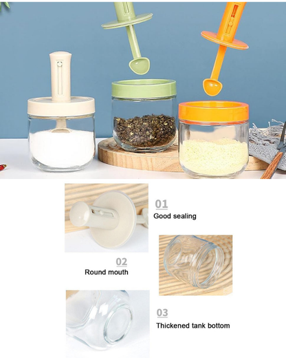 Reinhaus Airtight Lid Seasoning Bottle with Spoon 300ml