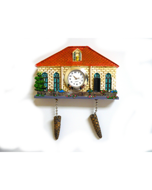 Cuckoo Fridge Magnet with Real Clock Blue Window