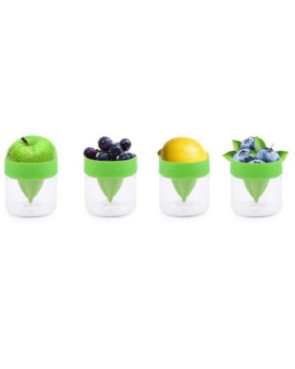 Plastic Bottle with Bottom Lemon Squeezer Green