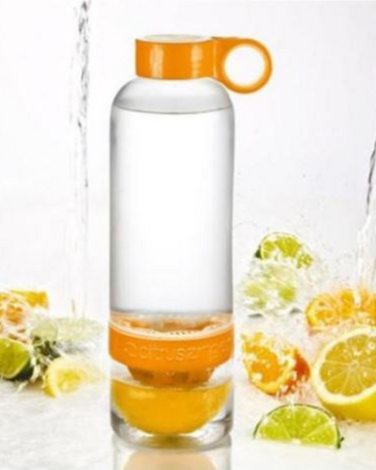 Plastic Bottle with Bottom Lemon Squeezer Orange