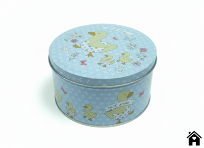 Tin Storage Box Blue Duck