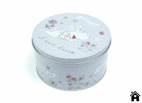 Charming Garden-Themed Dog Tin