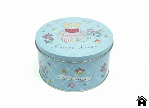 Sweet Dreams Teddy Bear Tin Container