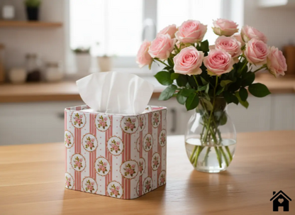 Floral Pattern Tissue Box