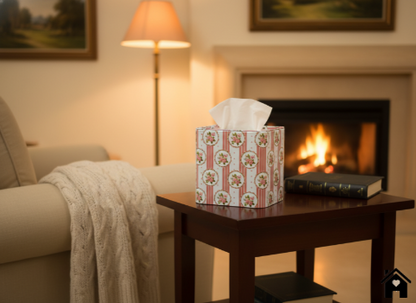 Floral Pattern Tissue Box