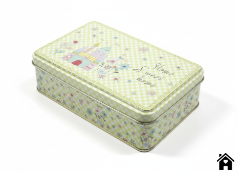 Charming Home Sweet Home Tin Box