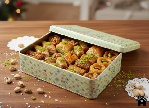 Charming Home Sweet Home Tin Box