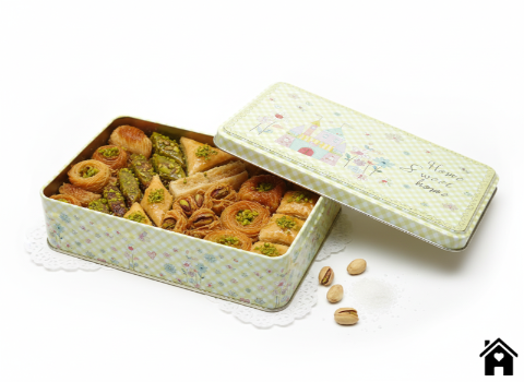 Charming Home Sweet Home Tin Box